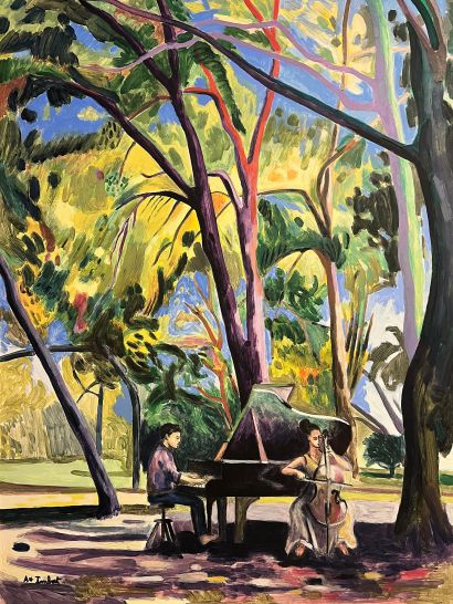 Le silence de la forêt - a Paint Artowrk by Alexandre Imbert